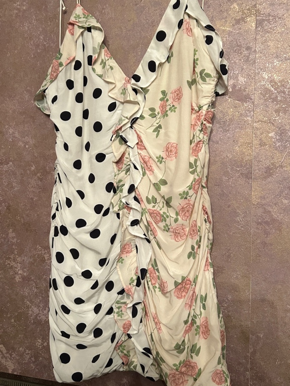 FOR LOVE AND LEMONS MOCHI SHIRRED MINI DRESS
